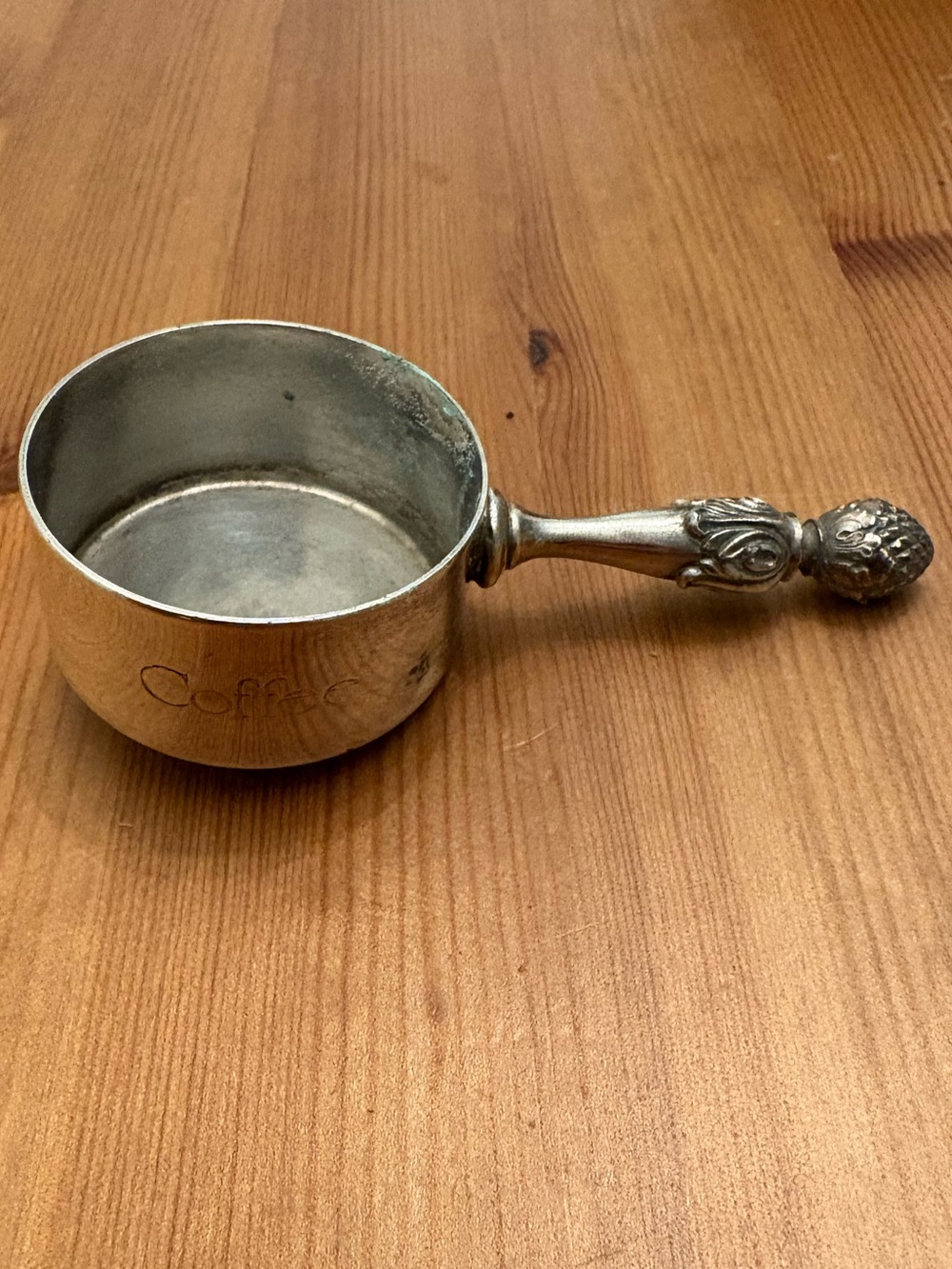 Antique Towle Silver Plate Coffee Scoop Ornate Heavy Baroque Caddy Spoon ELM